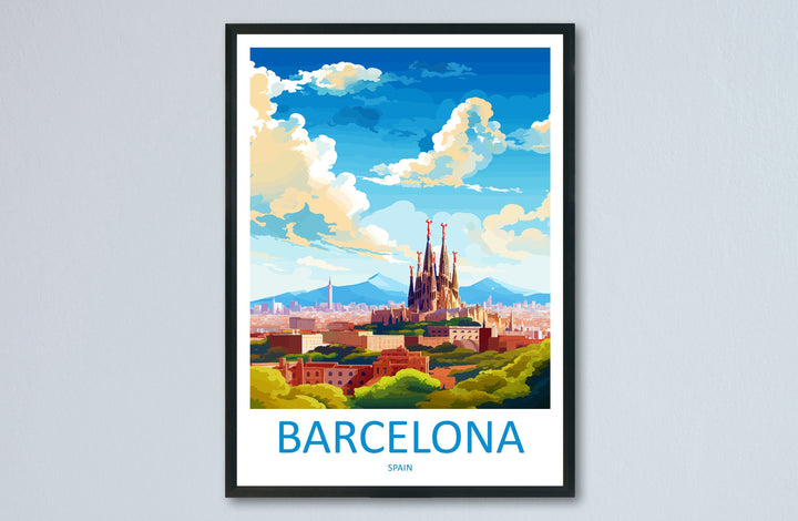 Barcelona Travel Print Wall Art Barcelona Wall Hanging Home Décor Barcelona Gift Art Lovers Spain Art Lover Gift Barcelona Print Spain Art
