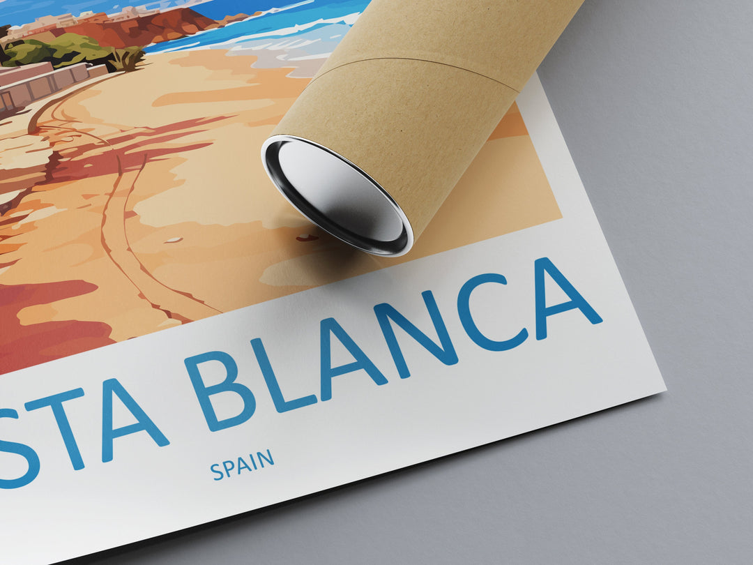 Costa Blanca Travel Print Wall Art Costa Blanca Wall Hanging Home Décor Costa Blanca Gift Art Lovers Spain Art Lover Gift Costa Blanca Print