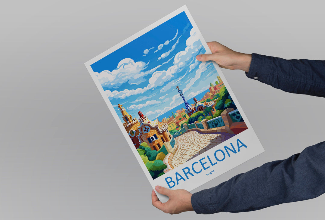 Barcelona Travel Print Wall Art Barcelona Wall Hanging Home Décor Barcelona Gift Art Lovers Spain Art Lover Gift Barcelona Print Spain Art