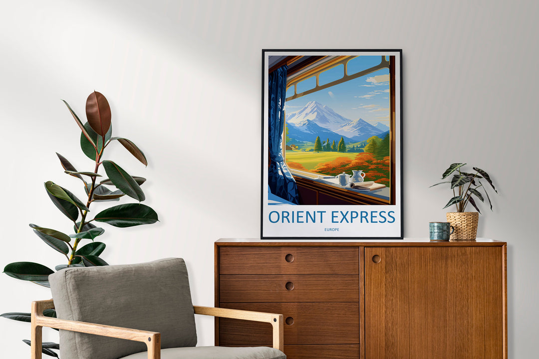 Orient Express Travel Print Wall Art Orient Express Wall Hanging Home Décor Orient Express Gift Art Lovers Europe Art Lover Gift Europe Deco