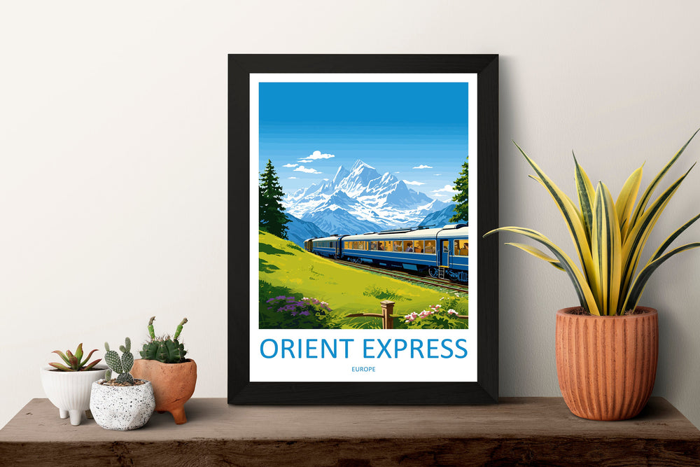 Orient Express Travel Print Wall Art Orient Express Wall Hanging Home Décor Orient Express Gift Art Lovers Europe Art Lover Gift Europe Deco