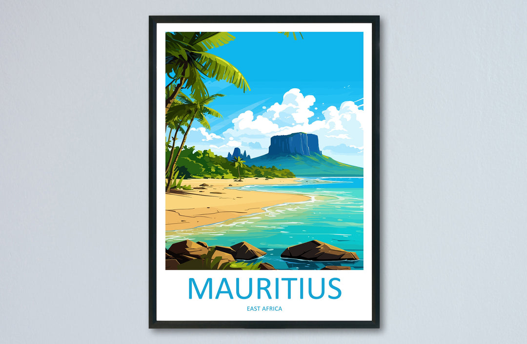 Mauritius Travel Print Wall Art Mauritius Wall Hanging Home Décor Mauritius Gift Art Lovers East Africa Art Lover Gift Mauritius Gift
