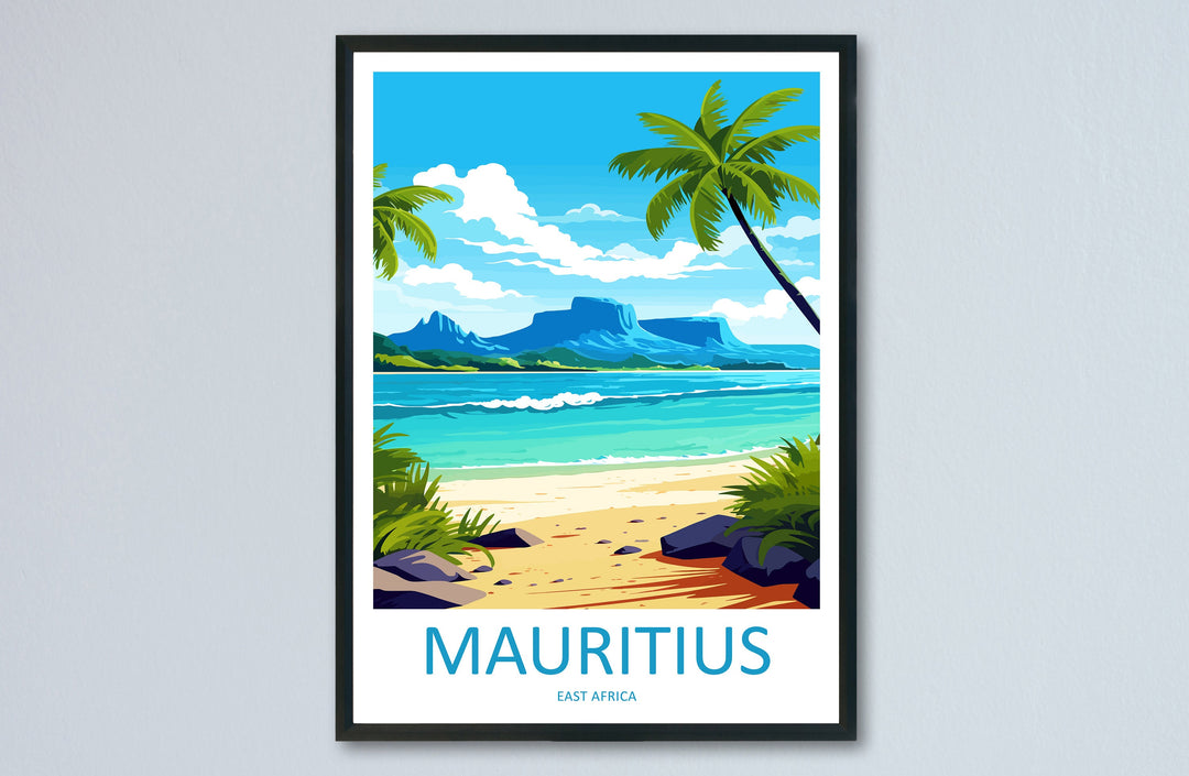 Mauritius Travel Print Wall Art Mauritius Wall Hanging Home Décor Mauritius Gift Art Lovers East Africa Art Lover Gift Mauritius Gift