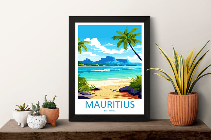 Mauritius Travel Print Wall Art Mauritius Wall Hanging Home Décor Mauritius Gift Art Lovers East Africa Art Lover Gift Mauritius Gift