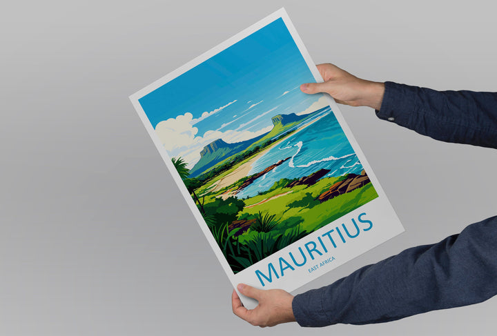 Mauritius Travel Print Wall Art Mauritius Wall Hanging Home Décor Mauritius Gift Art Lovers East Africa Art Lover Gift Mauritius Gift