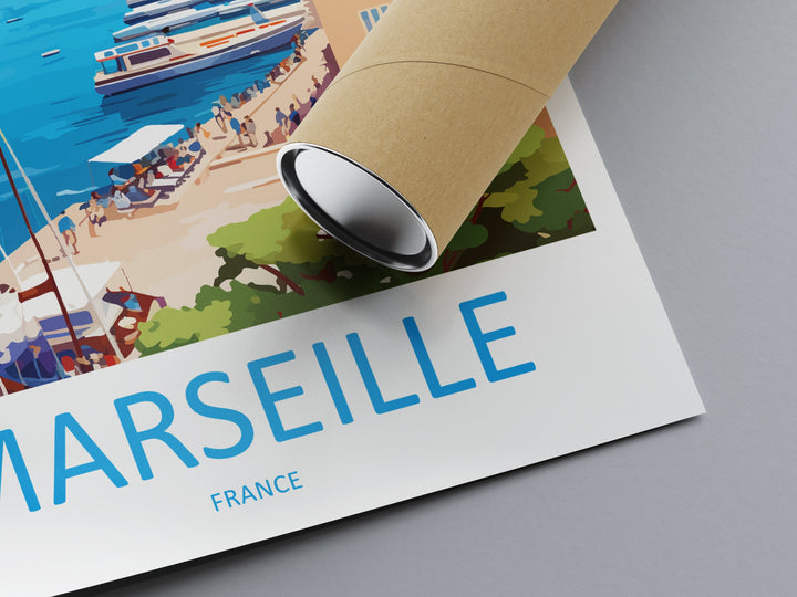 Marseille Print Marseille Home Decor Cityscape Art Print Marseille Wall Art for Travel Enthusiast Gift Wall Hanging Marseille France Poster