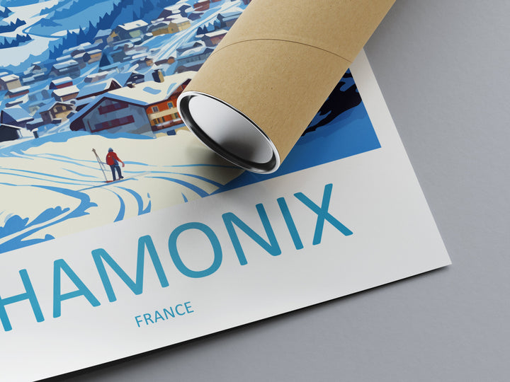 Chamonix Travel Print Wall Art Chamonix Wall Hanging Home Décor Chamonix Gift Art Lovers Ski Art Lover Gift Chamonix Print Skiing Artwork