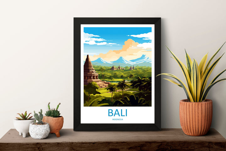 Bali Travel Print Wall Art Bali Wall Hanging Home Décor Bali Gift Art Lovers Indonesia Art Lover Gift Bali Travel Art Poster
