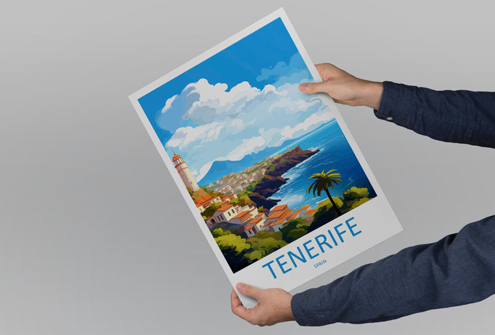 Tenerife Travel Print Wall Art Tenerife Wall Hanging Home Décor Tenerife Gift Art Lovers Spain Art Lover Gift Tenerife Print Spain Wall Art
