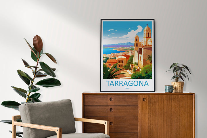Tarragona Travel Print Wall Art Tarragona Wall Hanging Home Décor Tarragona Gift Art Lovers Spain Art Lover Gift Tarragona Print Spain Art