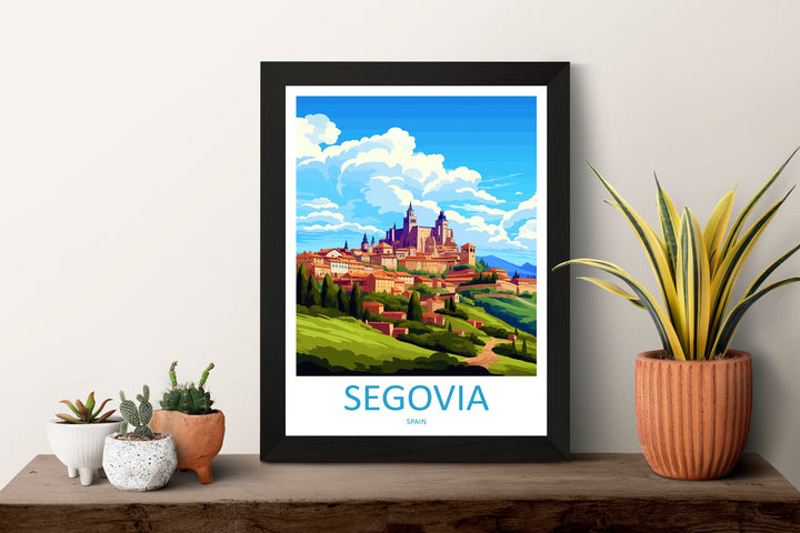 Segovia Travel Print Wall Art Segovia Wall Hanging Home Décor Segovia Gift Art Lovers Spain Art Lover Gift Segovia Print Spain Wall Art