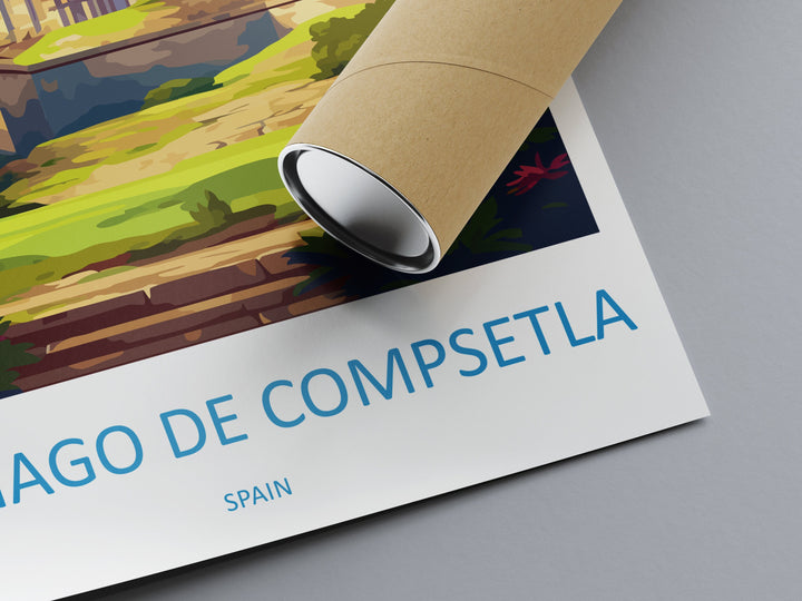 Santiago de Compostela Travel Print Wall Art Santiago de Compostela Wall Hanging Home Décor Santiago de Compostela Gift Art Lovers Spain Art