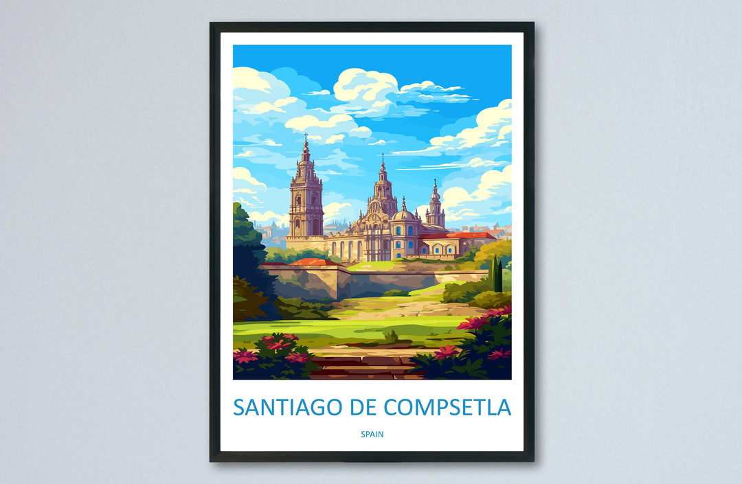Santiago de Compostela Travel Print Wall Art Santiago de Compostela Wall Hanging Home Décor Santiago de Compostela Gift Art Lovers Spain Art