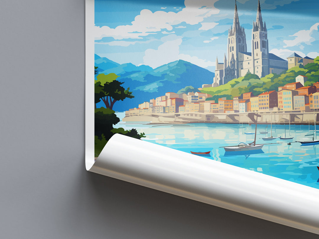 San Sebastian Travel Print Wall Art San Sebastian Wall Hanging Home Décor San Sebastian Gift Art Lovers Spain Art Lover Gift San Sebastian