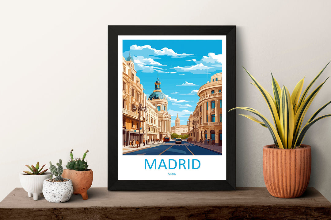 Madrid Travel Print Wall Art Madrid Wall Hanging Home Décor Madrid Gift Art Lovers Spain Art Lover Gift Madrid Wall Décor Madrid Spain Print