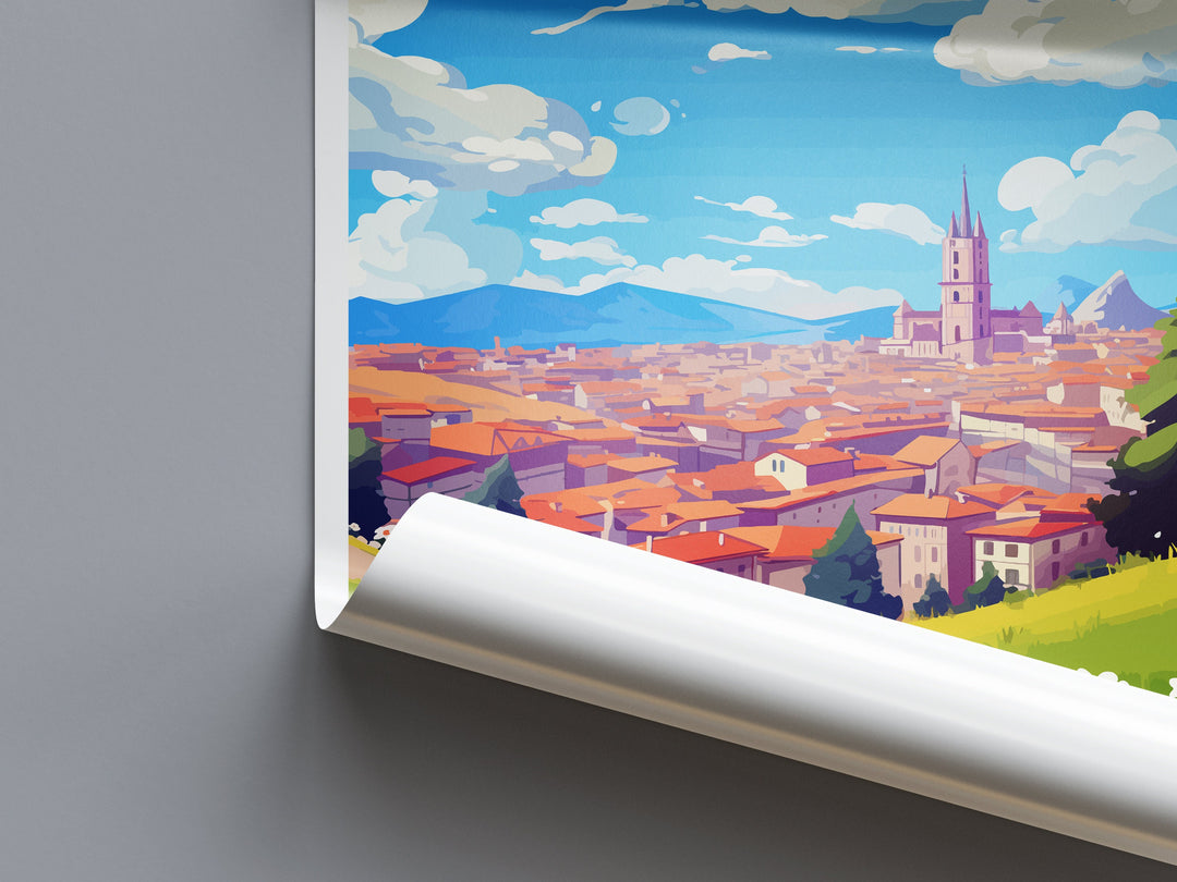 Pamplona Travel Print Wall Art Pamplona Wall Hanging Home Décor Pamplona Gift Art Lovers Spain Art Lover Gift Pamplona Print Spain Wall Art