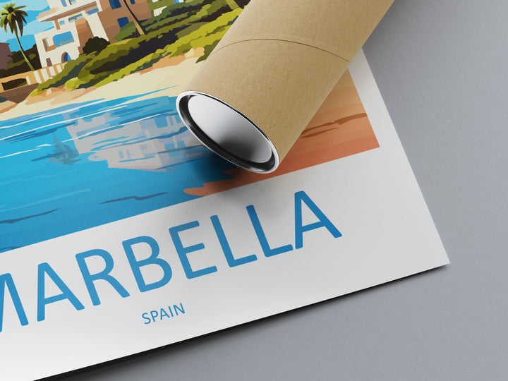 Marbella Travel Print Wall Art Marbella Wall Hanging Home Décor Marbella Gift Art Lovers Spain Art Lover Gift Marbella Wall Décor Spain Deco