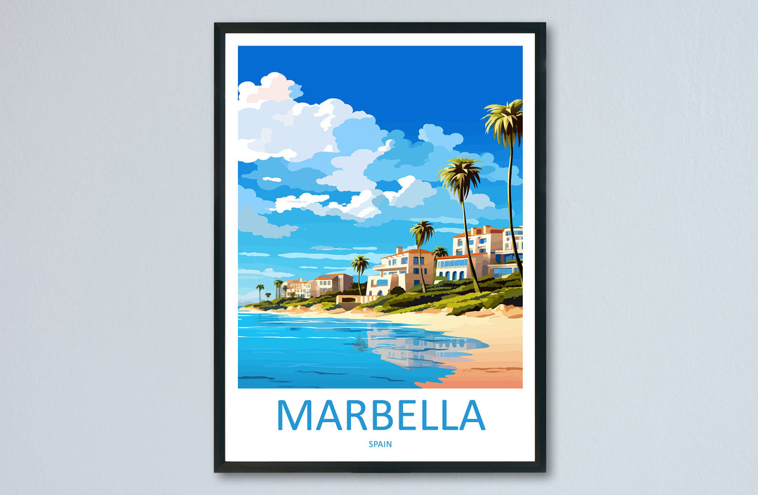 Marbella Travel Print Wall Art Marbella Wall Hanging Home Décor Marbella Gift Art Lovers Spain Art Lover Gift Marbella Wall Décor Spain Deco