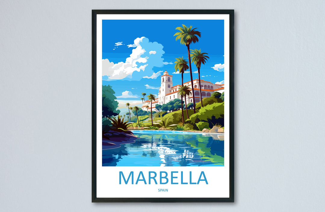Marbella Travel Print Wall Art Marbella Wall Hanging Home Décor Marbella Gift Art Lovers Spain Art Lover Gift Marbella Wall Décor Spain Deco