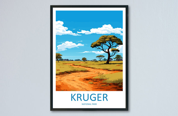 Kruger National Park Travel Print Wall Art Kruger National Park Wall Hanging Home Décor Kruger National Park Gift Art Lovers South Africa