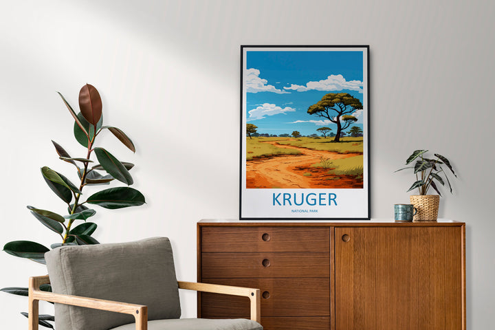 Kruger National Park Travel Print Wall Art Kruger National Park Wall Hanging Home Décor Kruger National Park Gift Art Lovers South Africa