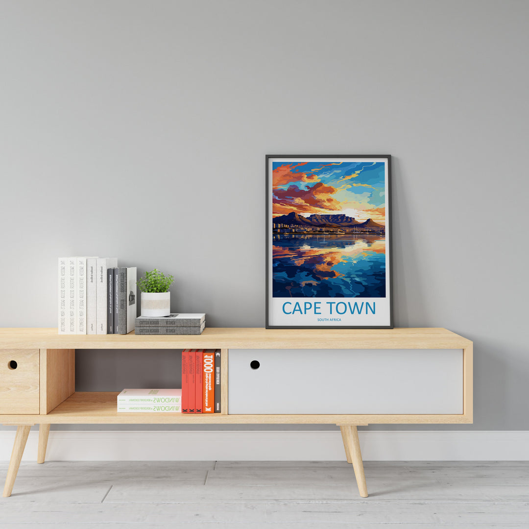 Cape Town Travel Print Wall Art Cape Town Wall Hanging Home Décor Cape Town Gift Art Lovers South Africa Art Print Cape Town Wall Décor Art