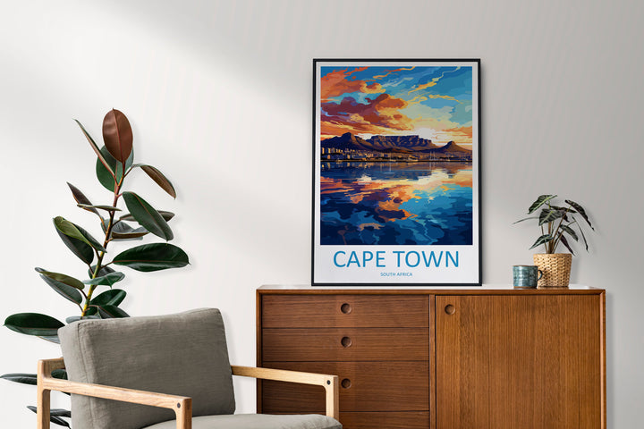 Cape Town Travel Print Wall Art Cape Town Wall Hanging Home Décor Cape Town Gift Art Lovers South Africa Art Print Cape Town Wall Décor Art