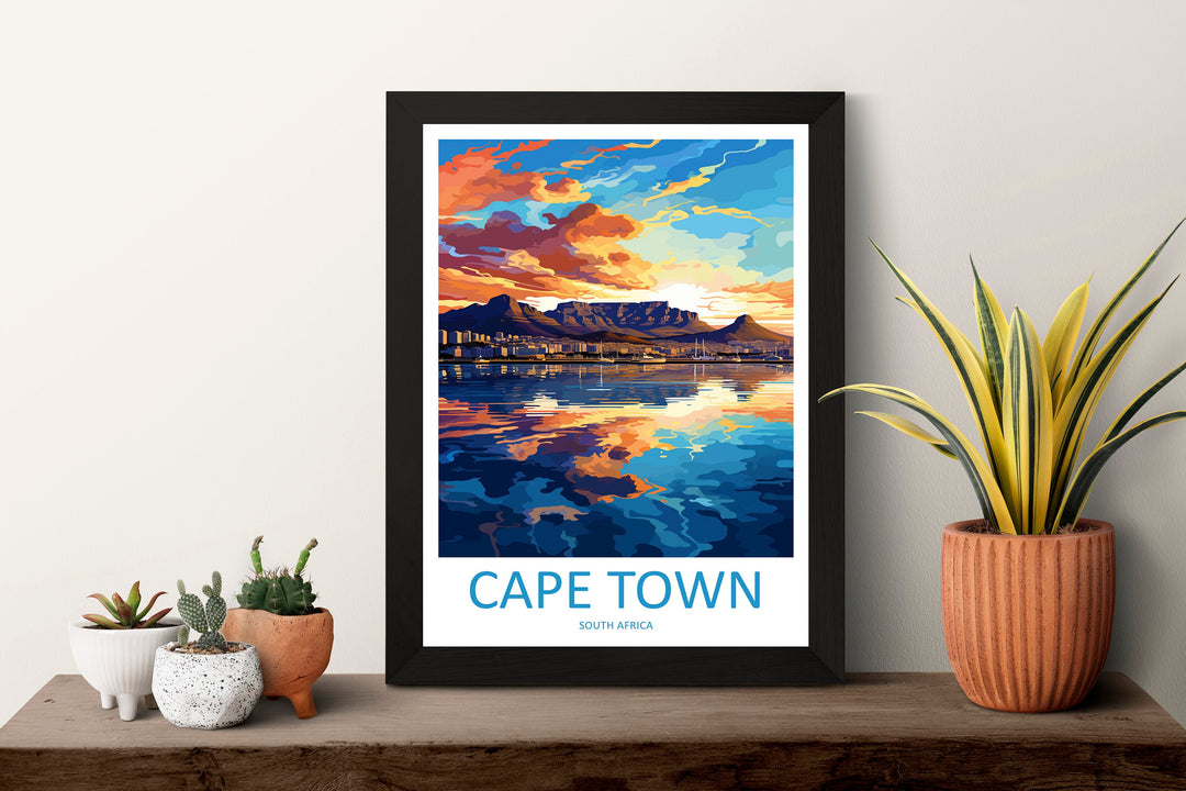 Cape Town Travel Print Wall Art Cape Town Wall Hanging Home Décor Cape Town Gift Art Lovers South Africa Art Print Cape Town Wall Décor Art