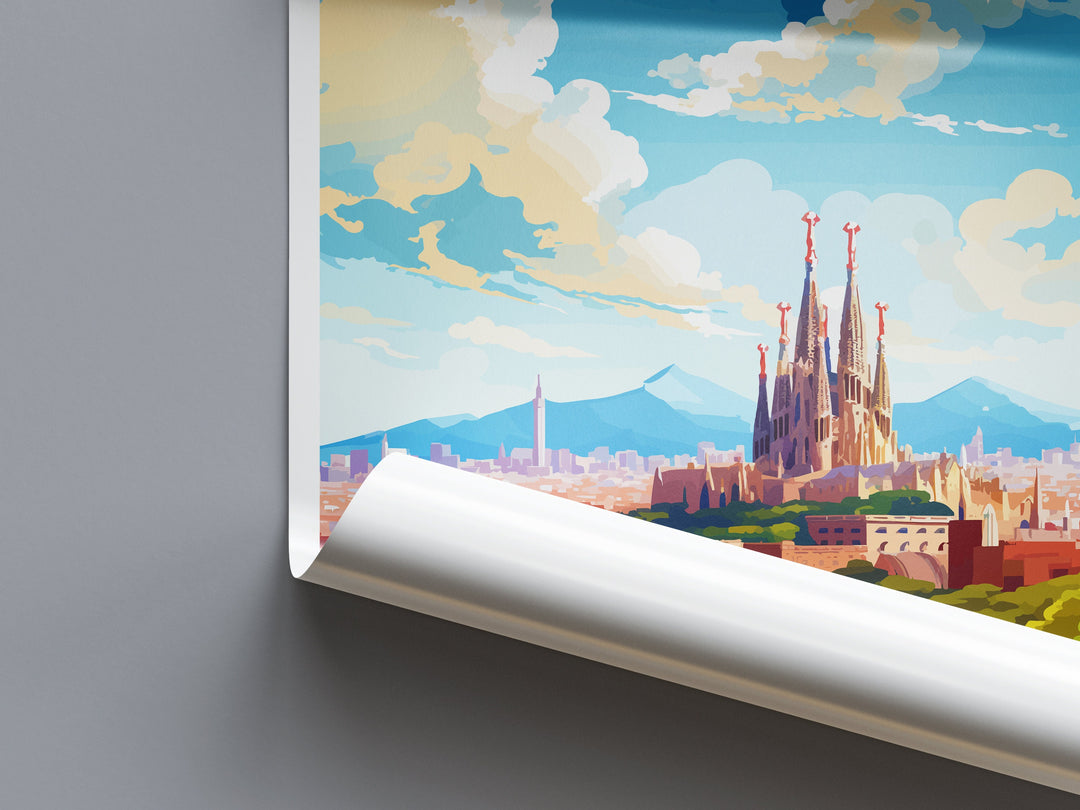 Barcelona Travel Print Wall Art Barcelona Wall Hanging Home Décor Barcelona Gift Art Lovers Spain Art Lover Gift Barcelona Print Spain Art