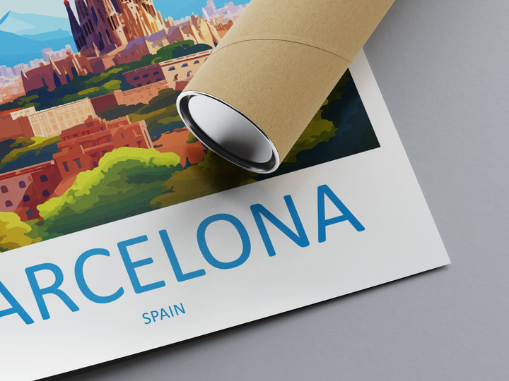 Barcelona Travel Print Wall Art Barcelona Wall Hanging Home Décor Barcelona Gift Art Lovers Spain Art Lover Gift Barcelona Print Spain Art