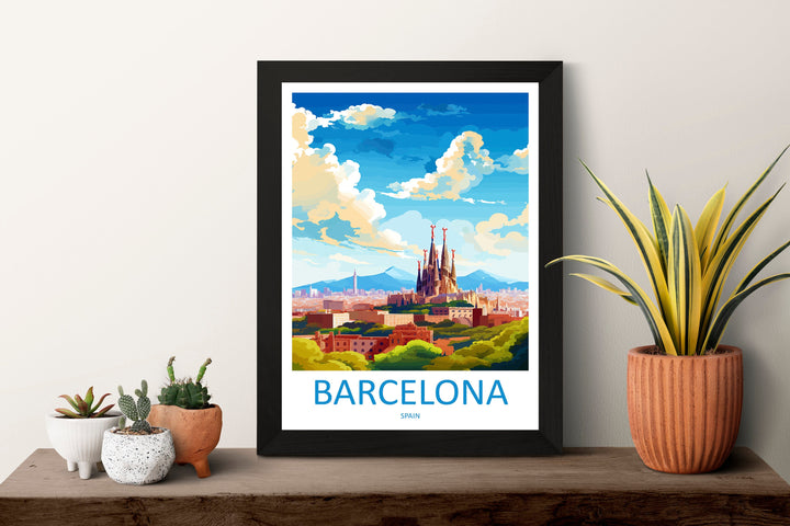 Barcelona Travel Print Wall Art Barcelona Wall Hanging Home Décor Barcelona Gift Art Lovers Spain Art Lover Gift Barcelona Print Spain Art