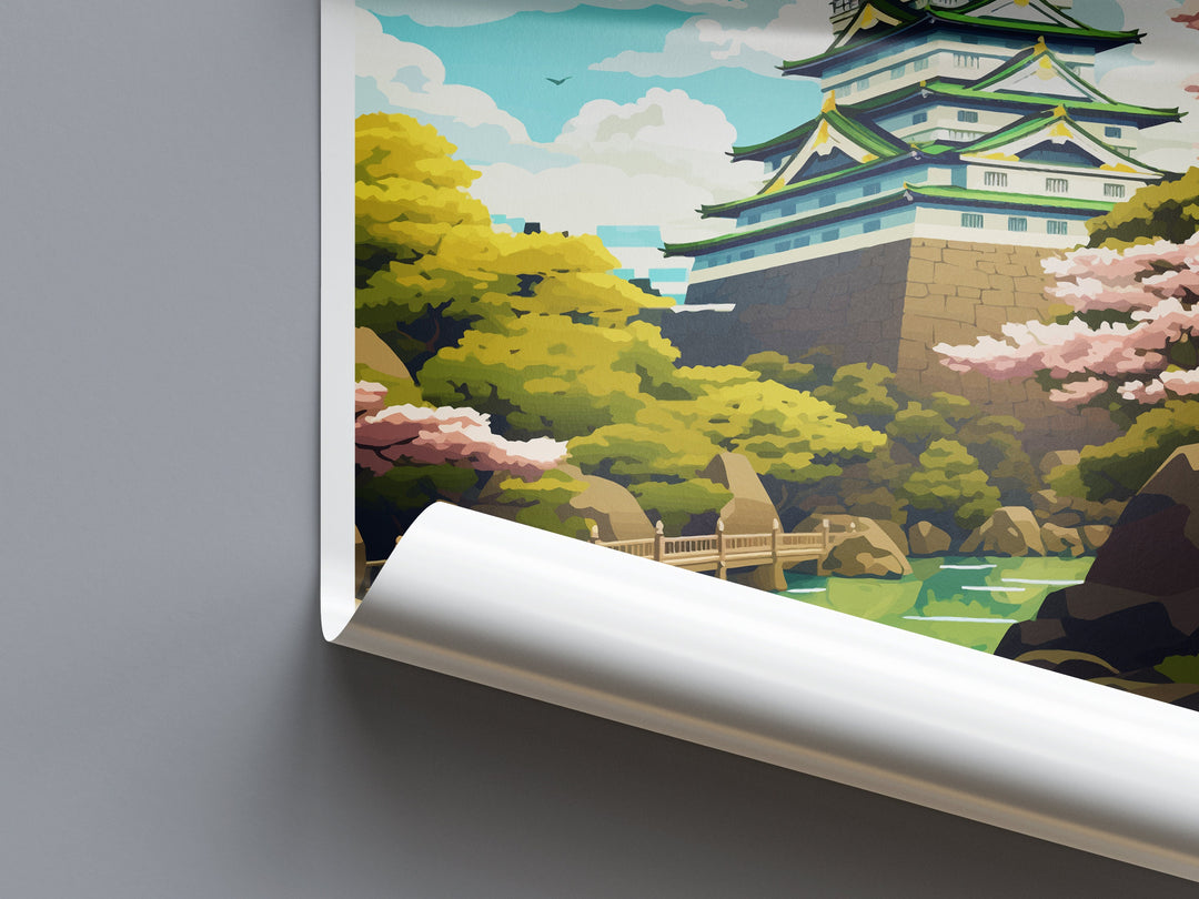 Osaka Travel Print Wall Art Osaka Wall Hanging Home Décor Osaka Gift Art Lovers Osaka Art Lover Gift Osaka Travel Gift Japan