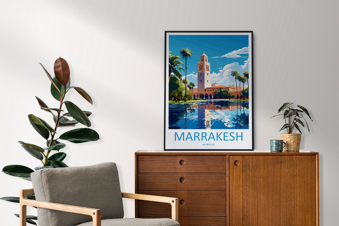 Marrakesh Travel Print Wall Art Marrakesh Wall Hanging Home Décor Marrakesh Gift Art Lovers Morocco Art Lover Gift Wall Art Morocco Art