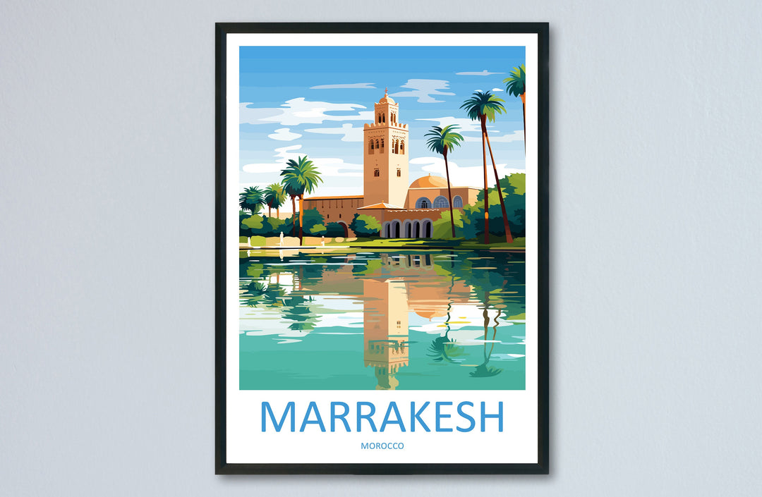 Marrakesh Travel Print Wall Art Marrakesh Wall Hanging Home Décor Marrakesh Gift Art Lovers Morocco Art Lover Gift Wall Art Morocco Art
