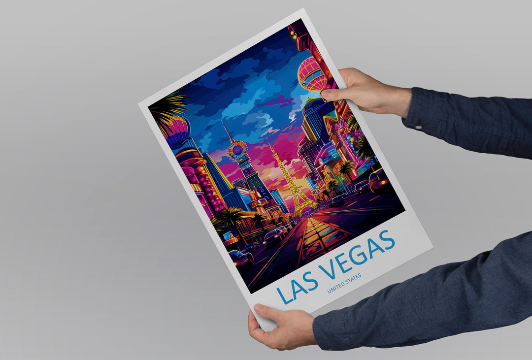 Las Vegas Travel Print Wall Art Las Vegas Wall Hanging Home Décor Las Vegas Gift Art Lovers Nevada Art Lover Gift Las Vegas Wall Décor