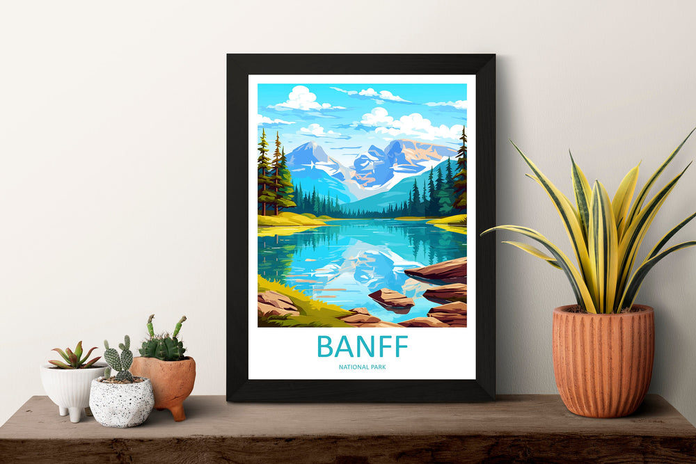 Banff National Park Travel Print Wall Art Banff Wall Hanging Home Décor Banff Gift Art Lovers Canada Art Lover Gift