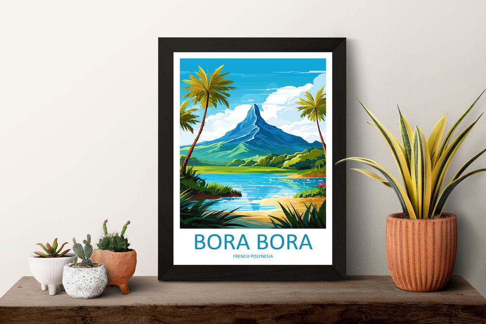 Bora Bora Travel Print Wall Art Bora Bora Wall Hanging Home Décor Bora Bora Gift Art Lovers French Polynesia Art Lover Gift Bora Bora Gift