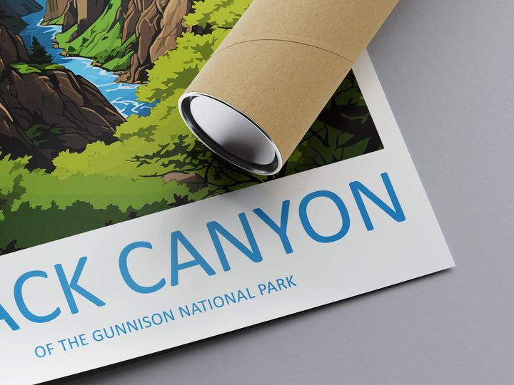 Black Canyon National Park Travel Print Wall Art Black Canyon Wall Hanging Home Décor Black Canyon Gift Art Lovers Colorado Art Lover Gift