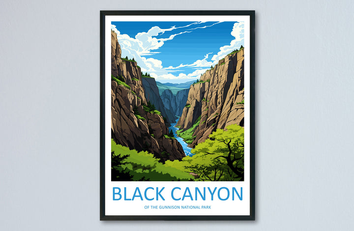 Black Canyon National Park Travel Print Wall Art Black Canyon Wall Hanging Home Décor Black Canyon Gift Art Lovers Colorado Art Lover Gift