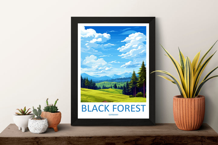 Black Forest Travel Print Black Forest Home Décor Germany Art Print Germany Black Forest Wall Print For Black Forest Gift For Germany Wall