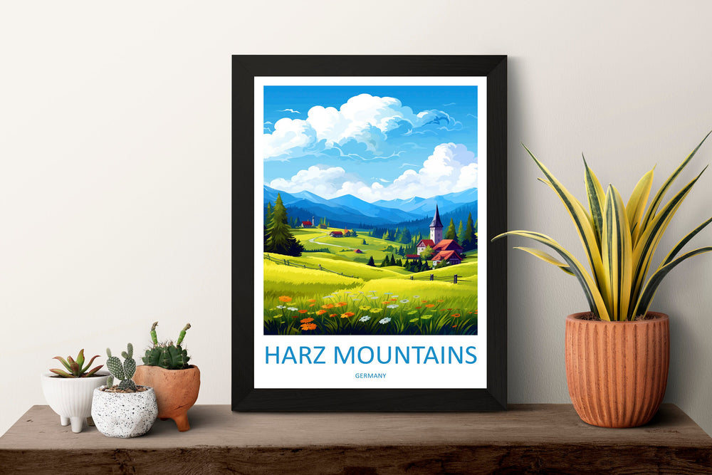Harz Mountains Travel Print Harz Mountains Home Décor Germany Art Print Germany Harz Mountains Wall Print For Harz Mountains Gift