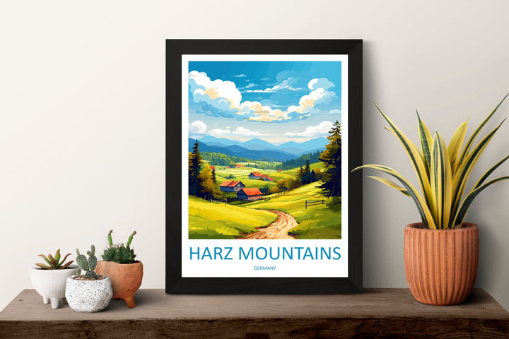 Harz Mountains Travel Print Harz Mountains Home Décor Germany Art Print Germany Harz Mountains Wall Print For Harz Mountains Gift