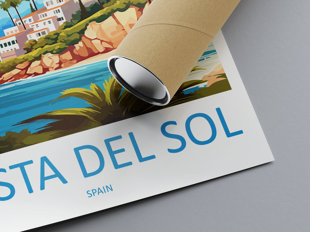 Costa Del Sol Travel Print Wall Art Costa Del Sol Wall Hanging Home Décor Costa Del Sol Gift Art Lovers Spain Art Lover Gift Art Print