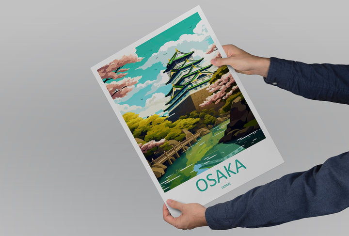 Osaka Travel Print Wall Art Osaka Wall Hanging Home Décor Osaka Gift Art Lovers Osaka Art Lover Gift Osaka Travel Gift Japan