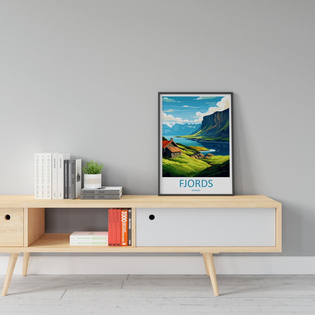 The Fjords Travel Print The Fjords Norway Home Décor The Fjords Art Print Norwegian Mountains Room Print For Scandinavian Mountains Gift Art