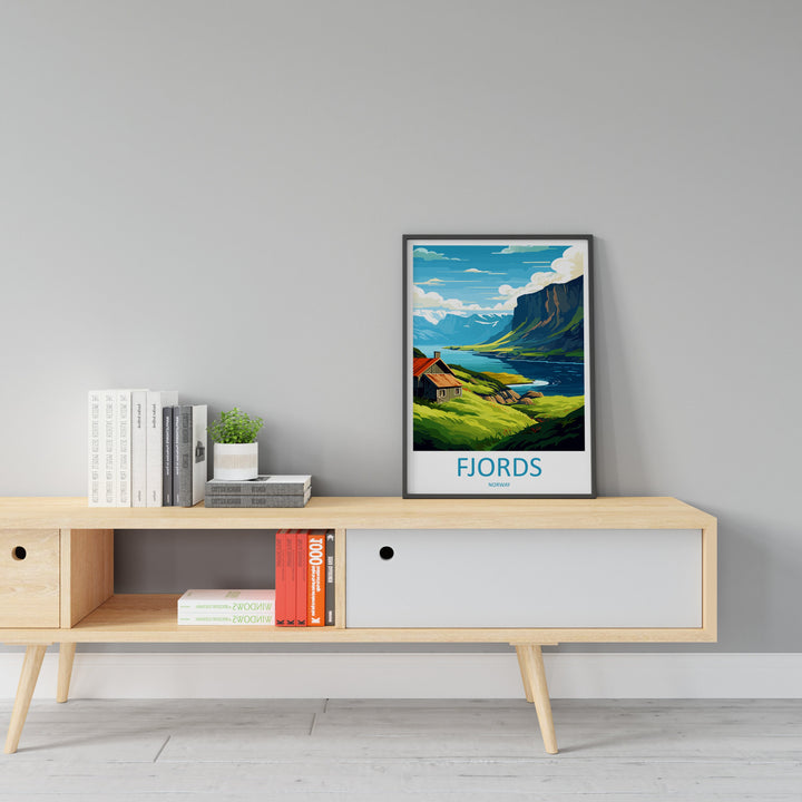 The Fjords Travel Print The Fjords Norway Home Décor The Fjords Art Print Norwegian Mountains Room Print For Scandinavian Mountains Gift Art