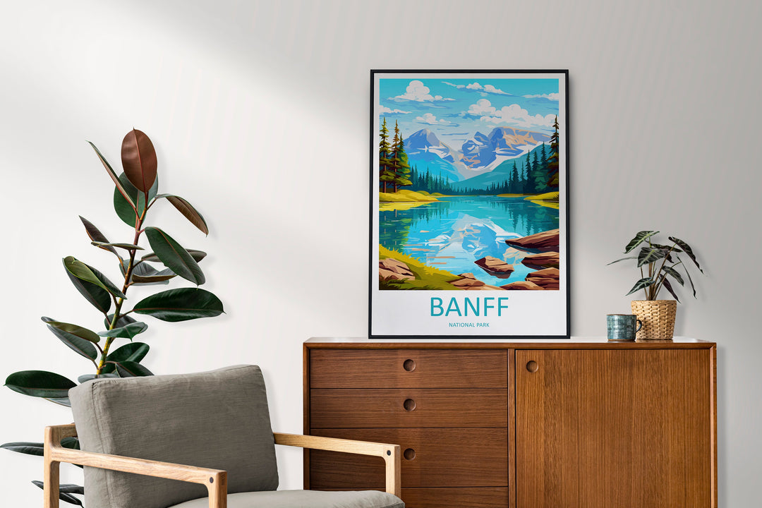 Banff National Park Travel Print Wall Art Banff Wall Hanging Home Décor Banff Gift Art Lovers Canada Art Lover Gift