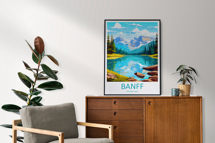 Banff National Park Travel Print Wall Art Banff Wall Hanging Home Décor Banff Gift Art Lovers Canada Art Lover Gift