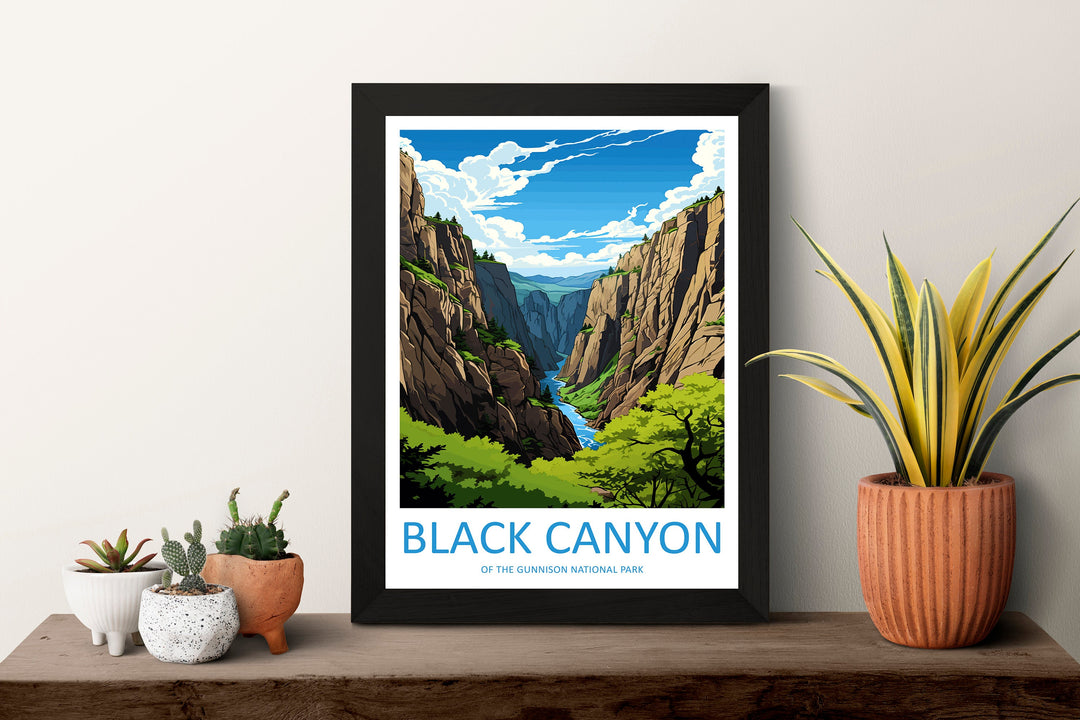 Black Canyon National Park Travel Print Wall Art Black Canyon Wall Hanging Home Décor Black Canyon Gift Art Lovers Colorado Art Lover Gift