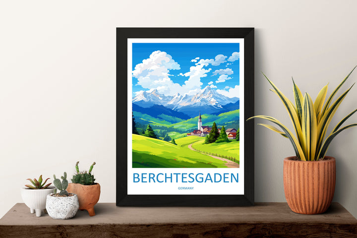 Berchtesgaden Travel Print Wall Art Berchtesgaden Wall Hanging Home Décor Berchtesgaden Gift Art Lovers Germany Art Lover Gift Berchtesgaden